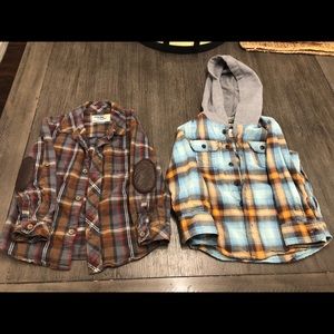 Toddler boys flannel shirt bundle